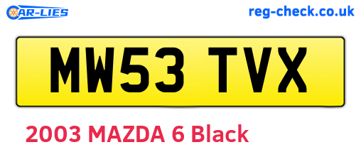 MW53TVX are the vehicle registration plates.