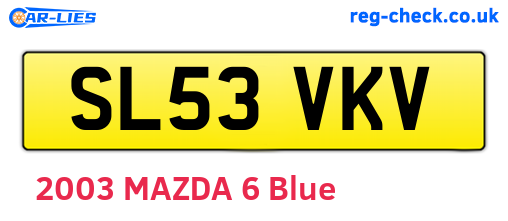 SL53VKV are the vehicle registration plates.