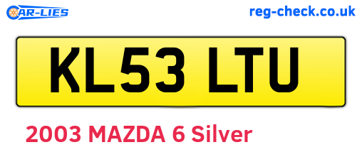 KL53LTU are the vehicle registration plates.