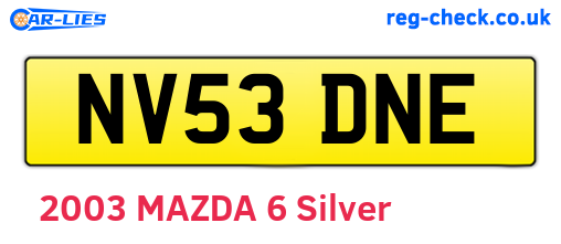 NV53DNE are the vehicle registration plates.
