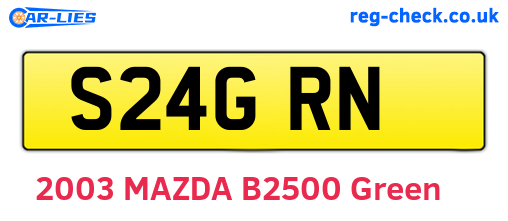 S24GRN are the vehicle registration plates.
