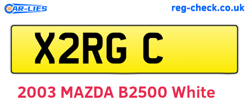 X2RGC are the vehicle registration plates.