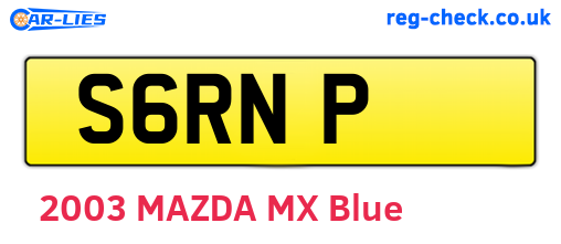 S6RNP are the vehicle registration plates.