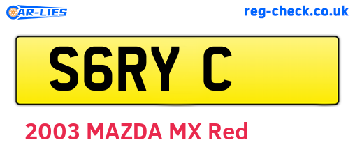 S6RYC are the vehicle registration plates.