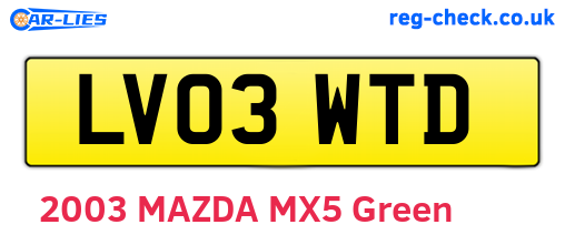 LV03WTD are the vehicle registration plates.