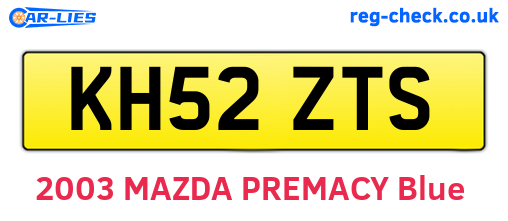 KH52ZTS are the vehicle registration plates.