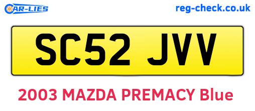 SC52JVV are the vehicle registration plates.