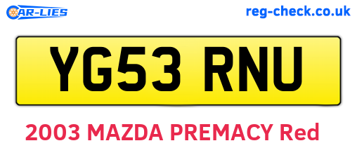 YG53RNU are the vehicle registration plates.