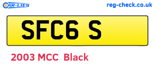 SFC6S are the vehicle registration plates.