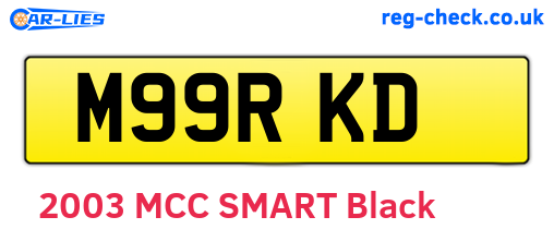 M99RKD are the vehicle registration plates.