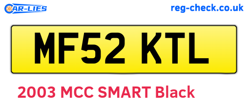 MF52KTL are the vehicle registration plates.