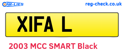 X1FAL are the vehicle registration plates.