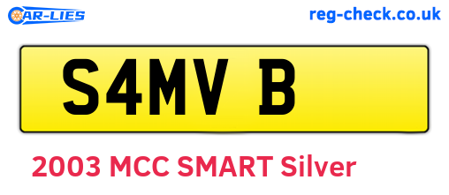 S4MVB are the vehicle registration plates.