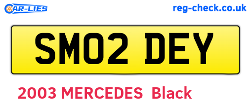 SM02DEY are the vehicle registration plates.