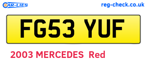 FG53YUF are the vehicle registration plates.