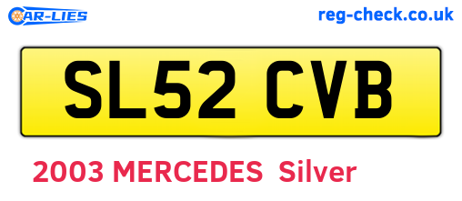 SL52CVB are the vehicle registration plates.