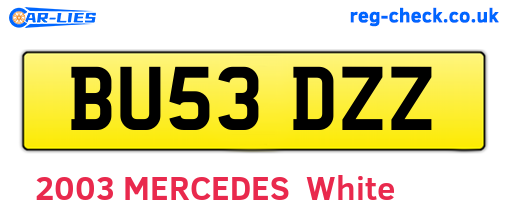 BU53DZZ are the vehicle registration plates.