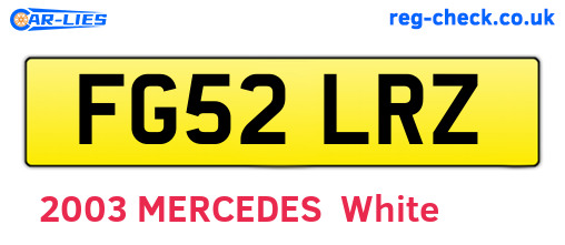 FG52LRZ are the vehicle registration plates.
