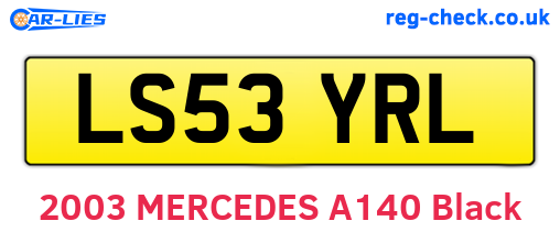 LS53YRL are the vehicle registration plates.