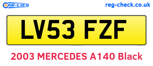 LV53FZF are the vehicle registration plates.