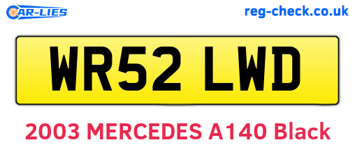 WR52LWD are the vehicle registration plates.