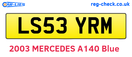 LS53YRM are the vehicle registration plates.