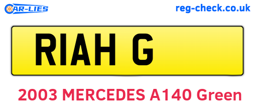 R1AHG are the vehicle registration plates.