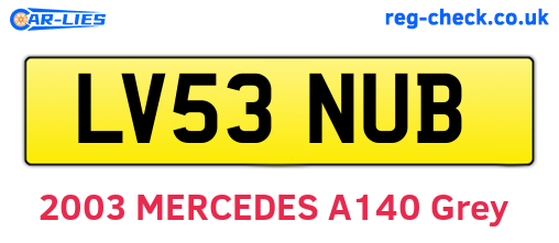 LV53NUB are the vehicle registration plates.