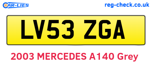 LV53ZGA are the vehicle registration plates.