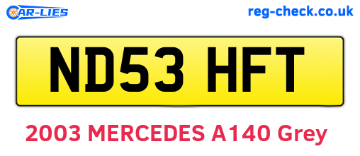 ND53HFT are the vehicle registration plates.