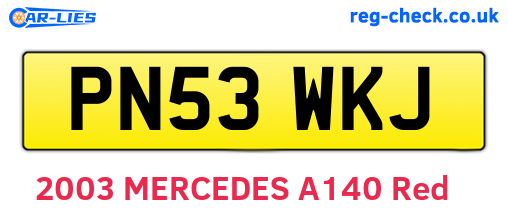 PN53WKJ are the vehicle registration plates.