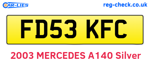 FD53KFC are the vehicle registration plates.