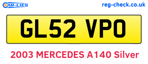 GL52VPO are the vehicle registration plates.