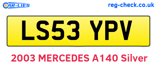 LS53YPV are the vehicle registration plates.