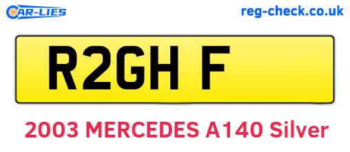 R2GHF are the vehicle registration plates.