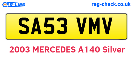SA53VMV are the vehicle registration plates.