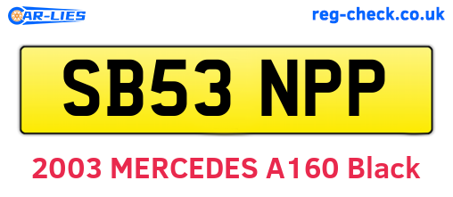 SB53NPP are the vehicle registration plates.