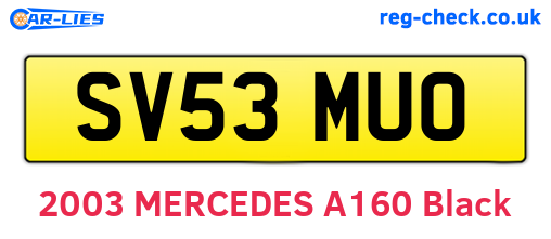 SV53MUO are the vehicle registration plates.