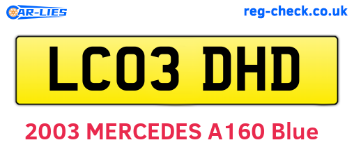 LC03DHD are the vehicle registration plates.