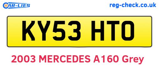 KY53HTO are the vehicle registration plates.