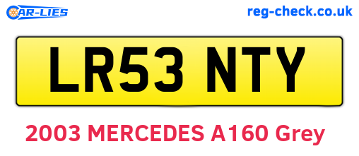 LR53NTY are the vehicle registration plates.