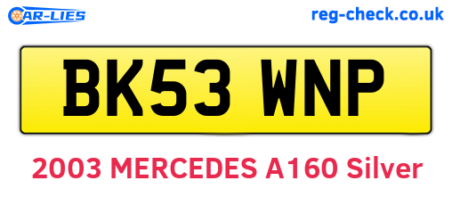 BK53WNP are the vehicle registration plates.