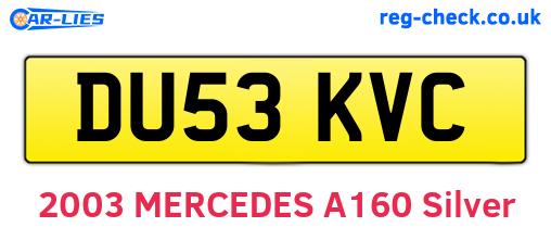 DU53KVC are the vehicle registration plates.