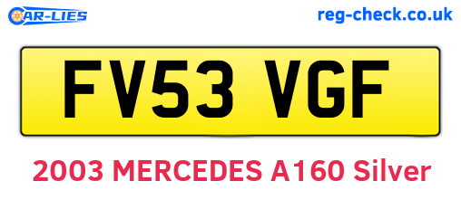 FV53VGF are the vehicle registration plates.