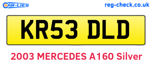 KR53DLD are the vehicle registration plates.