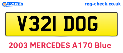 V321DOG are the vehicle registration plates.