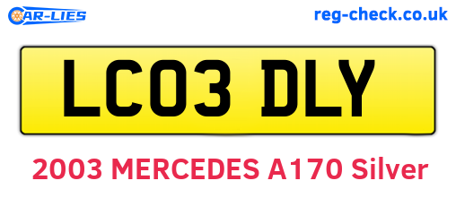LC03DLY are the vehicle registration plates.