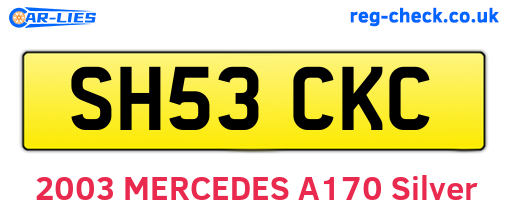 SH53CKC are the vehicle registration plates.