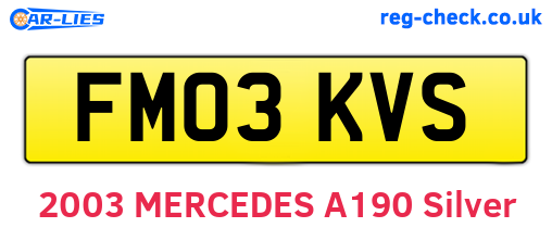 FM03KVS are the vehicle registration plates.