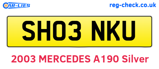 SH03NKU are the vehicle registration plates.